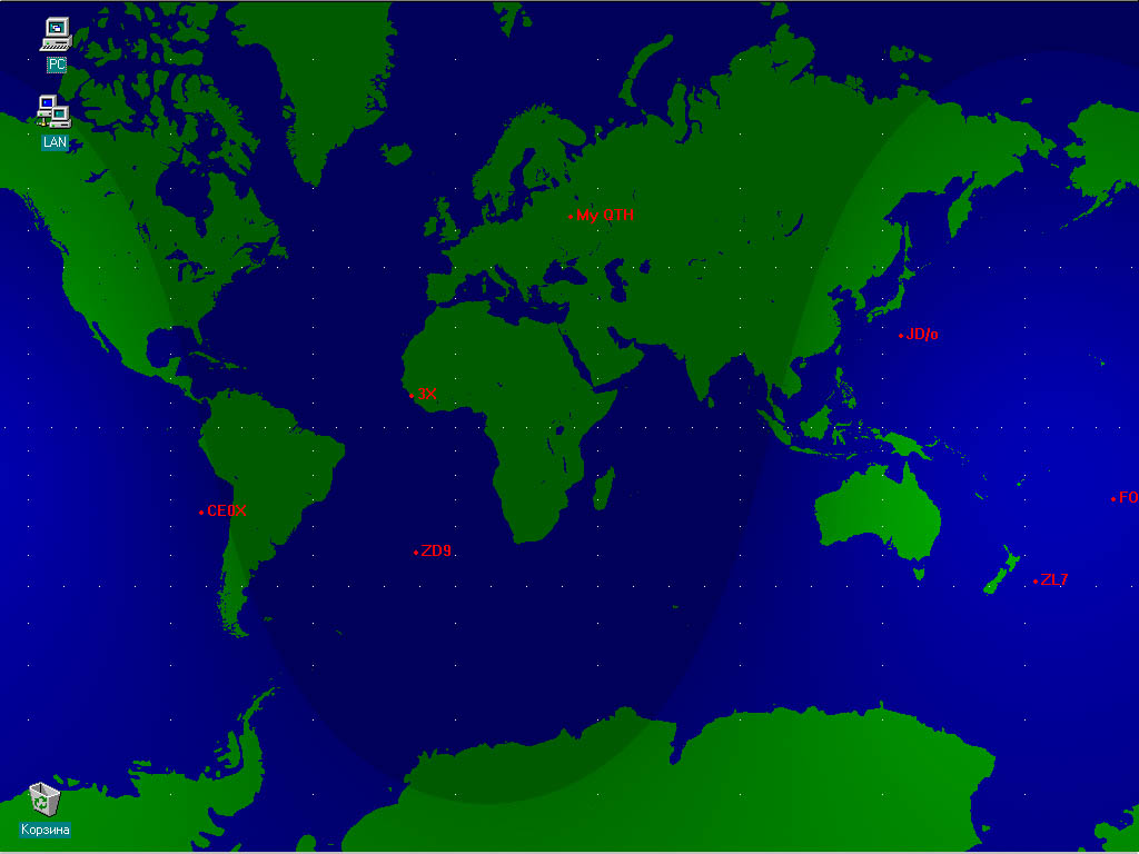 просмотр экрана XEARTH